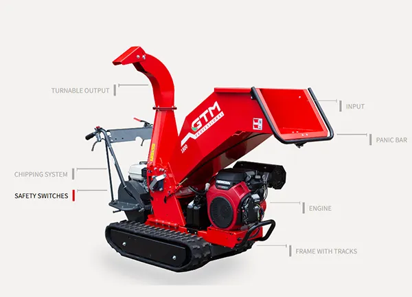 Oksasilppuri GTM Professional GTS1800R teloilla