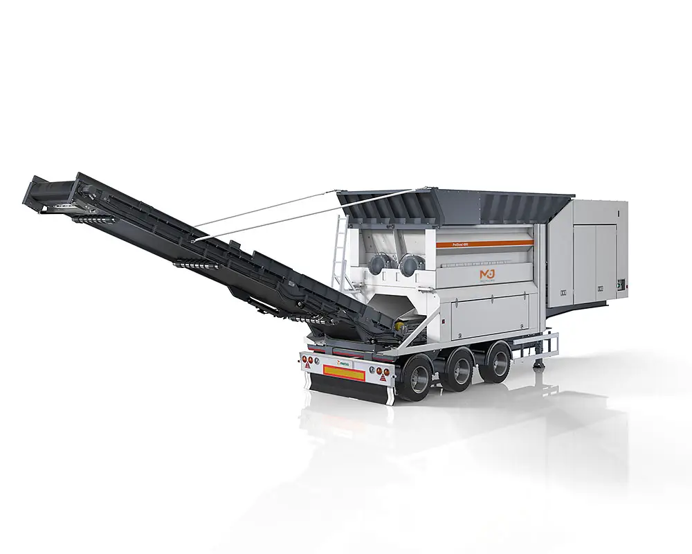 Liikuteltava jätemurskain M&J 4000 trailer