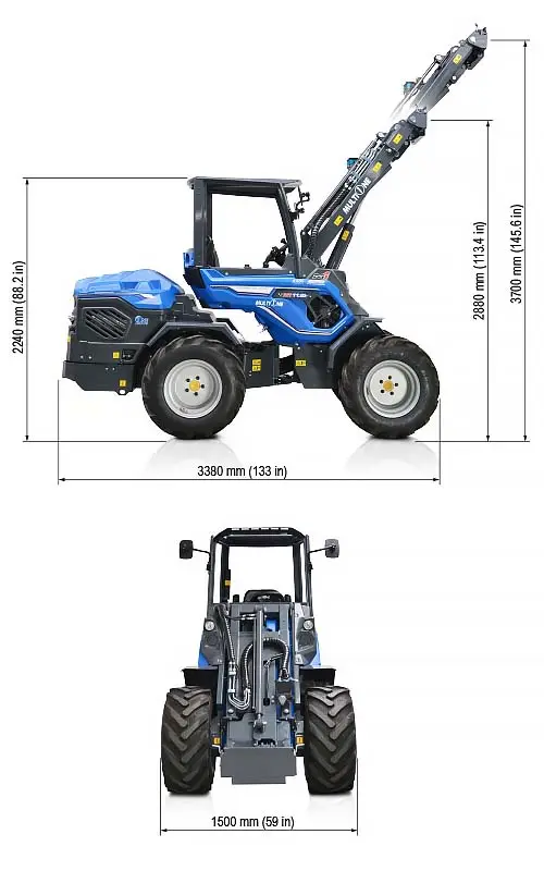 Pienkuormaaja MultiOne 11.6 K mitat