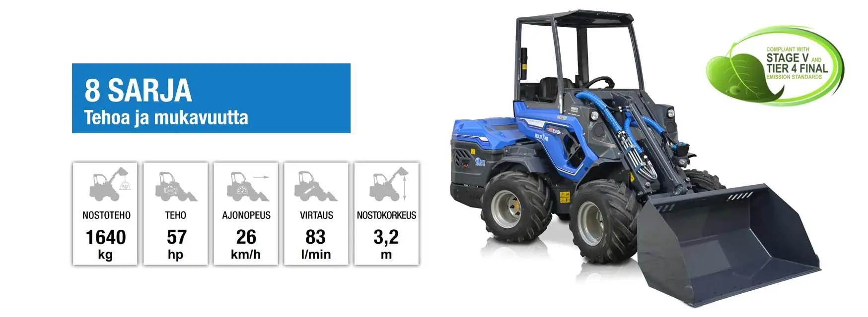 Pienkuormaaja MultiOne 8 sarja.