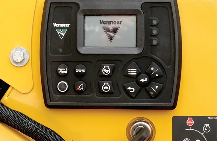 Vermeer BC200 hakkurin ohjauspaneeli.