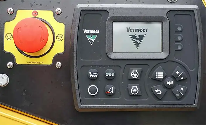 Vermeer BC230 oksahakkurin EcoIdle™ moottorinohjausjärjestelmä.